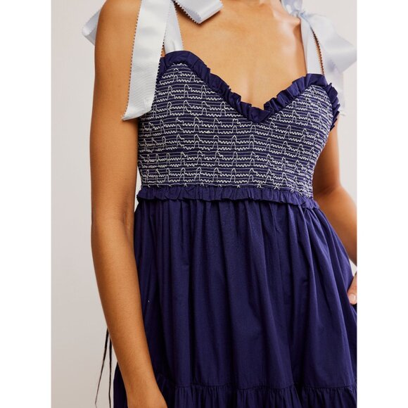 Free People Navy Maxi Dress - Picture 4 of 6